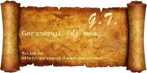 Gerzsenyi Tímea névjegykártya