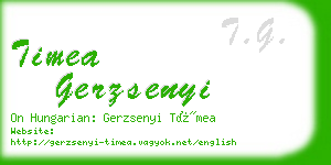 timea gerzsenyi business card